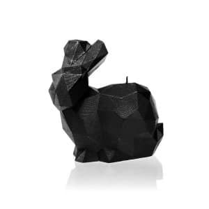 Black Metallic Large Rabbit Candle