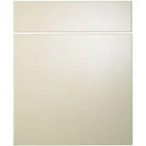 Cooke Lewis Raffello High Gloss Cream Drawerline door drawer front W600mm Pack of 1