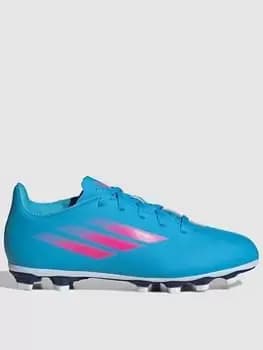 adidas Junior X Speedflow.4 Firm Ground Football Boots - Blue Size 1