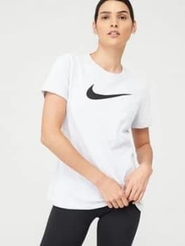 Nike Training Dri-FIT Cotton Dry T-Shirt - White, Size XS, Women