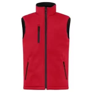 Clique Mens Softshell Padded Gilet (3XL) (Red)