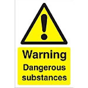Warning Sign Dangerous Substances Fluted Board 60 x 40 cm