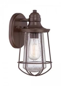 1 Light Small Outdoor Wall Lantern Western Bronze IP44, E27