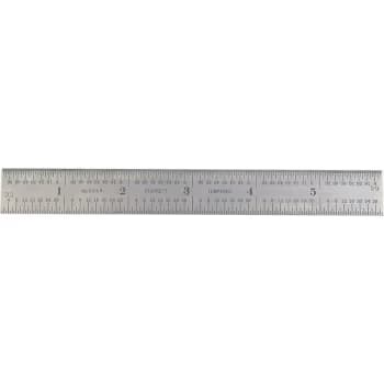 Starrett - C636 300MM Steel Rule - Satin Chrome