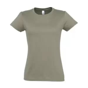 SOLS Womens/Ladies Imperial Heavy Short Sleeve T-Shirt (L) (Khaki)