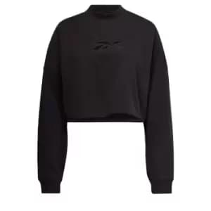Reebok Studio Vector Knit Crew Sweatshirt Womens - Black