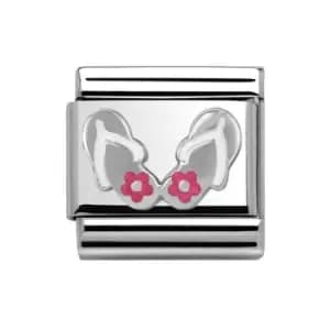 Nomination Classic Silver Pink Flip Flop Charm