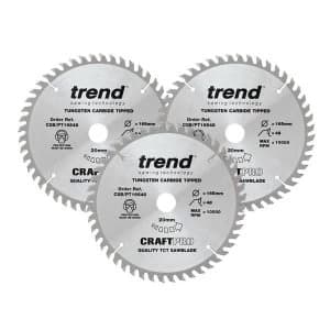 Trend CraftPro Panel Trim Saw Blade 160 x 20mm x 48T (Pack 3)