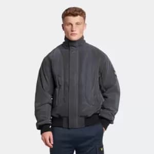 Mens Casuals Iridescent Padded Bomber Jacket - Jet Black - L