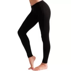 Couture Womens/Ladies Velvet Footless Tights (M) (Black)