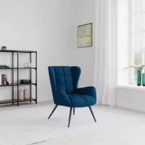 Dalton Velvet Accent Chair Blue