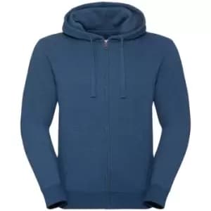 Russell Mens Authentic Melange Zip Hoodie (S) (Ocean Melange)