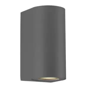 Canto maxi Outdoor Up Down Wall Lamp Grey, GU10, IP44