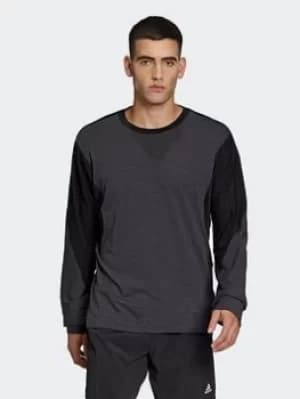 adidas Wellbeing Training Long Sleeve Tee, Black Size M Men