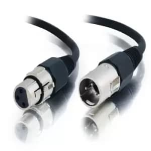 C2G 10m Pro-Audio XLR M / F audio cable XLR (3-pin) Black