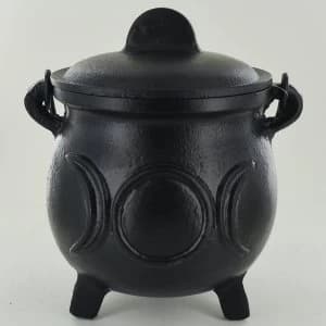Large Triple Moon Cast Iron Cauldron Ornament