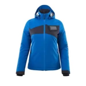 Womens Winter Jacket with Climascot - Azure Blue/Dark Navy - Large