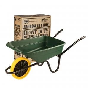 90L Green Polypropylene Barrow Puncture Proof Wheel