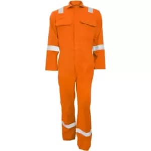 Portwest Bizweld Iona Flame Resistant Work Overall/Coverall (L/R) (Orange) - Orange