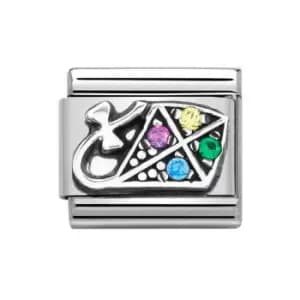 Nomination Classic Silver & CZ Colourful Kite Charm
