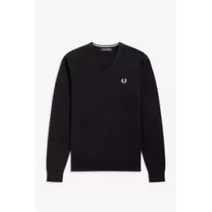 Fred Perry V Neck Jumper - Black