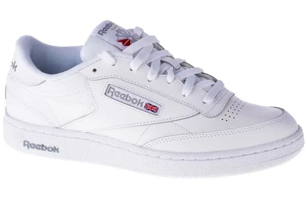 Reebok club c 85 trainers in white & grey White/Grey UK 8 (EU 42)