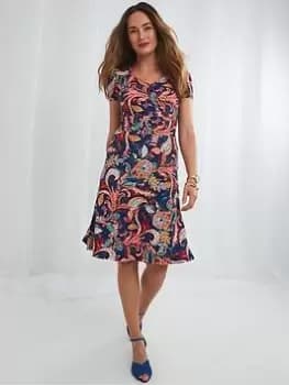 Joe Browns Sassy Swirl Print Dress -blue, Blue, Size 10, Women
