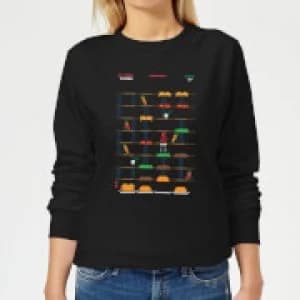 Marvel Deadpool Retro Game Womens Sweatshirt - Black