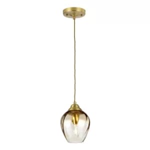 Tiber 1 Light Pendant Brushed Brass