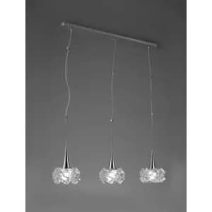 Pendant Artic 3 Bulbs E27 Line Large, polished chrome
