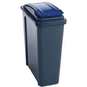 VFM Recycling Bin With Lid 25 Litre Blue 384286