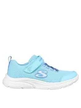 Skechers Wavy Lites Blissfully Free Trainer, Blue, Size 11.5 Younger