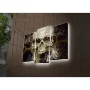 3PATDACT-17 Multicolor Decorative LED Lighted Canvas Painting (3 Pieces)