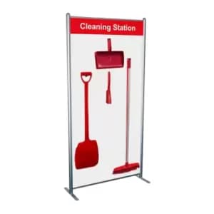 Shadowboard in Multi Purpose Frame - Cleaning Station Style A (Red)