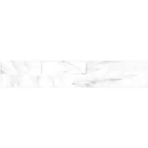 White Carrara Split Face Wall Tile 8 x 44.25cm - Bata