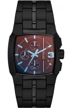 Diesel Mens Cliffhanger Chronograph, Black Stainless Steel Watch, DZ4640