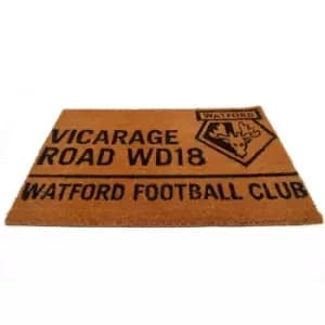 Watford FC Door Mat (One Size) (Brown/Black)