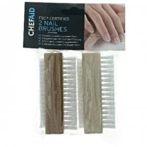 Chef Aid Aid 2 Pack Nail Brush - Wood