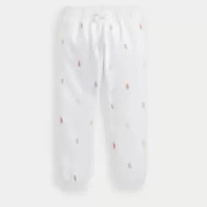 Ralph Lauren Girls AOP Athletic Pants - White - 7 Years