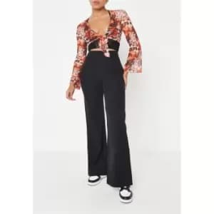Missguided Petite Wide Leg Trousers - Black