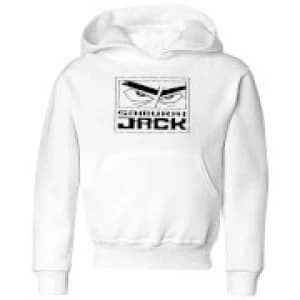 Samurai Jack Stylised Logo Kids Hoodie - White - 11-12 Years