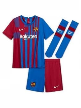 Nike Barcelona Little Kids 21/22 Home Football Kit - Blue Size M