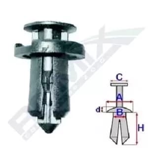 ROMIX Clip, trim-/protection strip B22089 HONDA,CR-V III (RE),Accord VII Limousine (CL, CN),Jazz III Schragheck (GE_, GG_, GP_, ZA_),ACCORD VIII (CU)