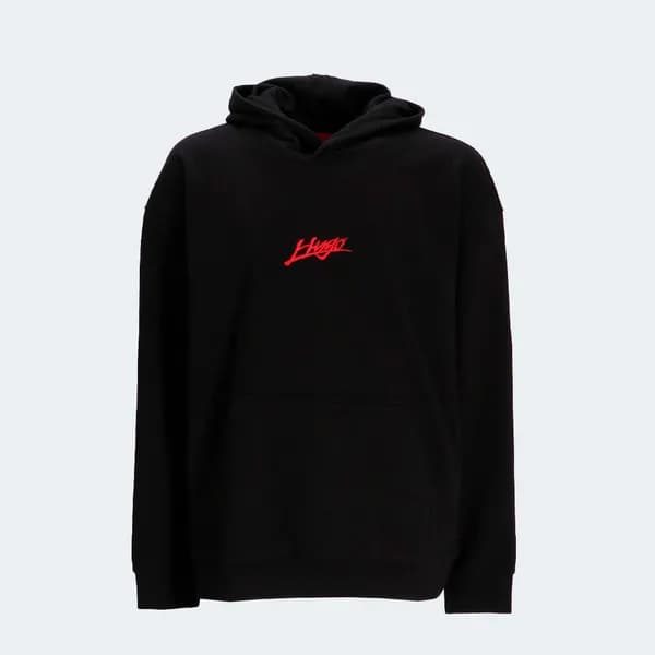 HUGO Dlogolong Graphic Pullover Hoodie Black S