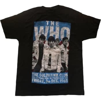 The Who - The Goldhawk Club 1965 Unisex Large T-Shirt - Black