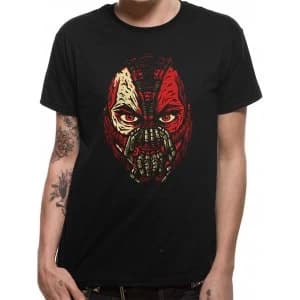 Batman Dark Knight - Bane Face Mens Large T-Shirt - Black