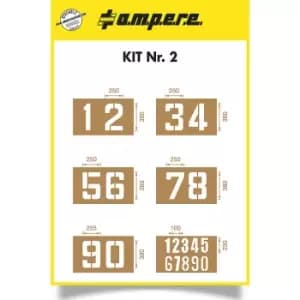 a.m.p.e.r.e Stencil set, numbers, 6 assorted stencils, cardboard