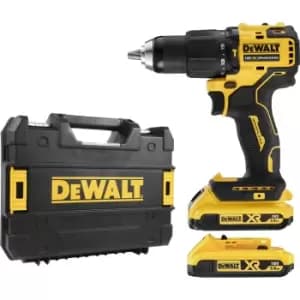 DEWALT DCD709D2T-GB 18V XR Brushless Compact Combi Drill 2 x 2.0Ah