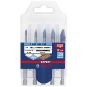 Bosch Accessories EXPERT HEX-9 HardCeramic 2608900597 Tile drill bit set 5 Piece 4 mm, 5 mm, 6 mm, 8 mm, 10 mm Hex shank 5 pc(s)