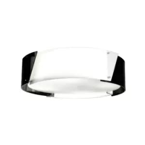 Cristal Argus Flush Ceiling Light Black 57cm